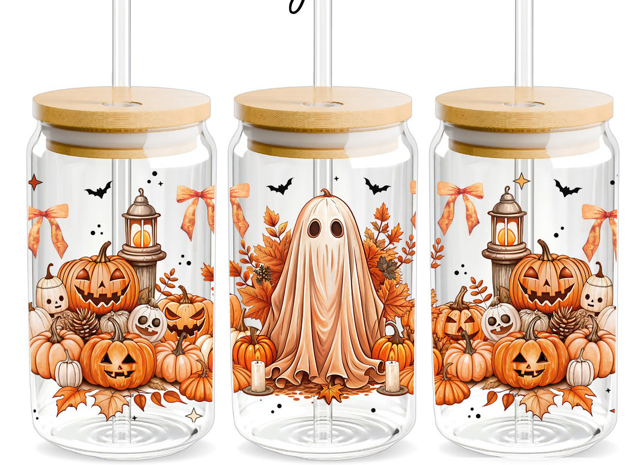 16oz ghost pumpkins wrap
