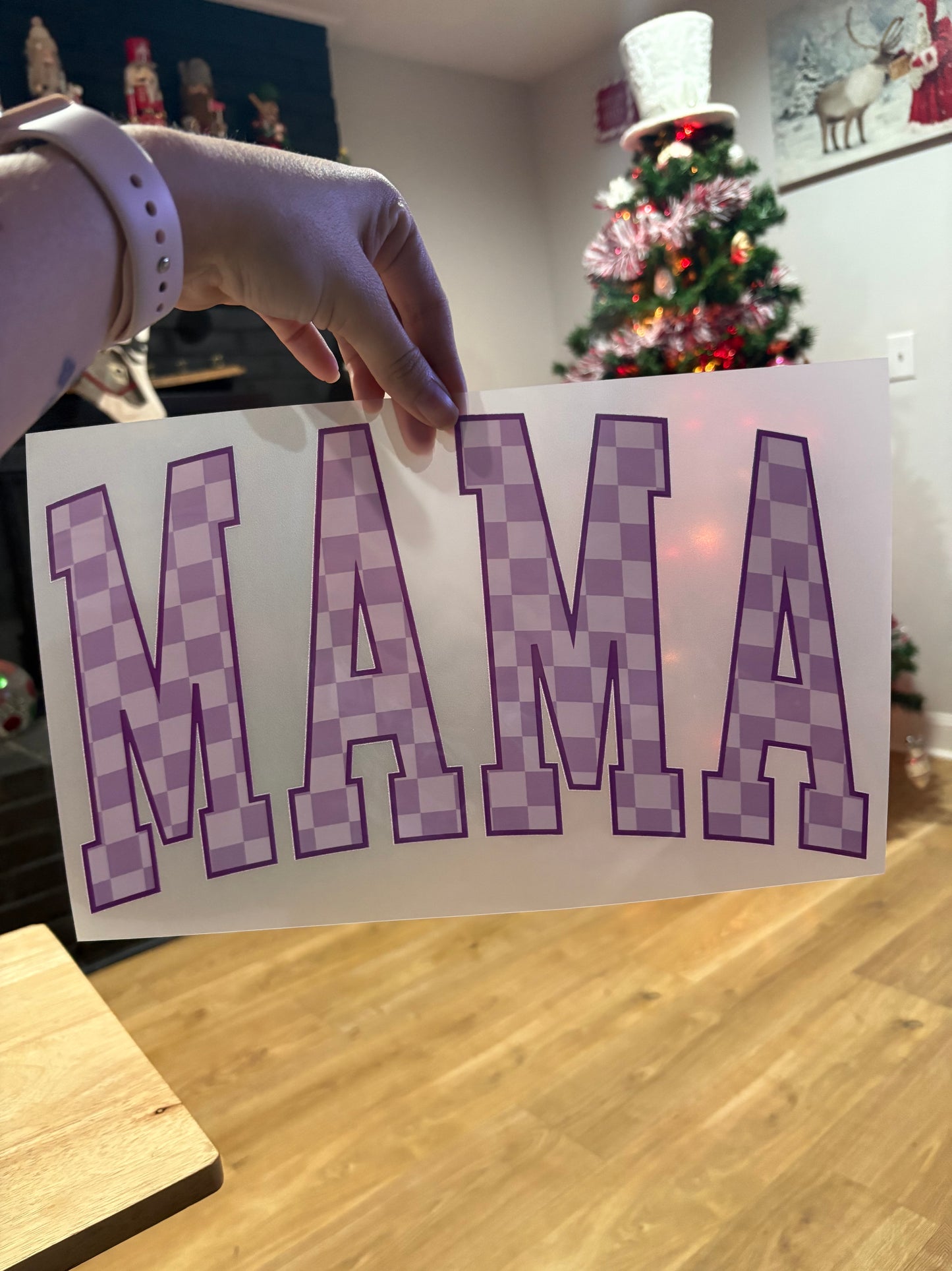 Purple checkered Mama
