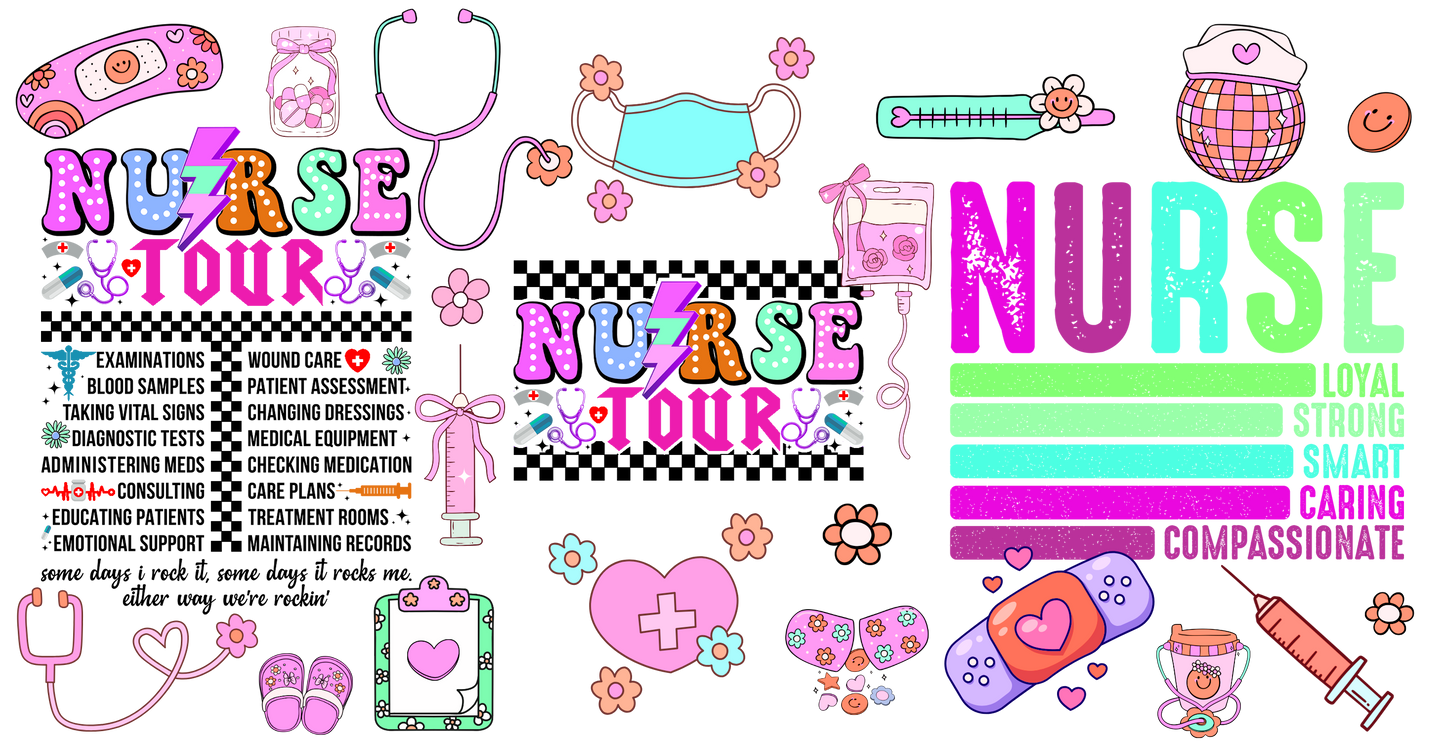 Nurse tour 16 oz cup wrap