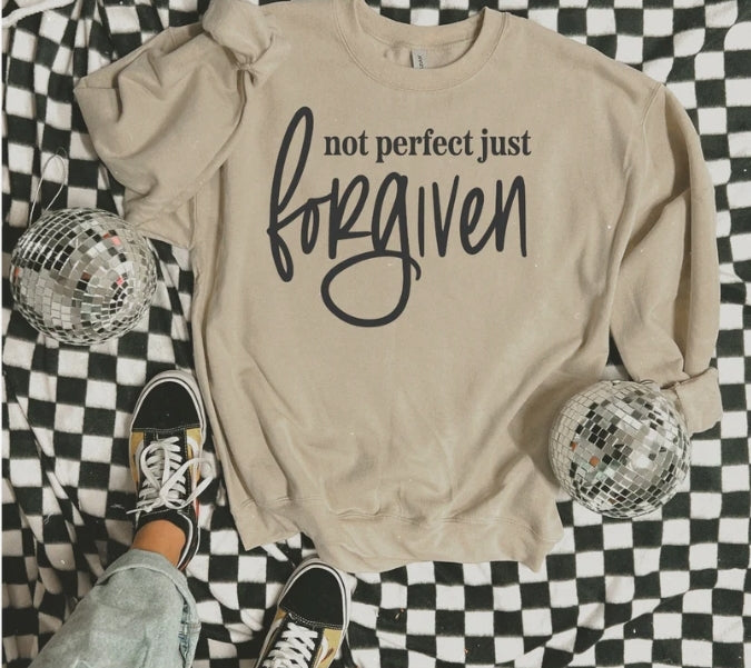 Not perfect just forgiven screenprint transfer