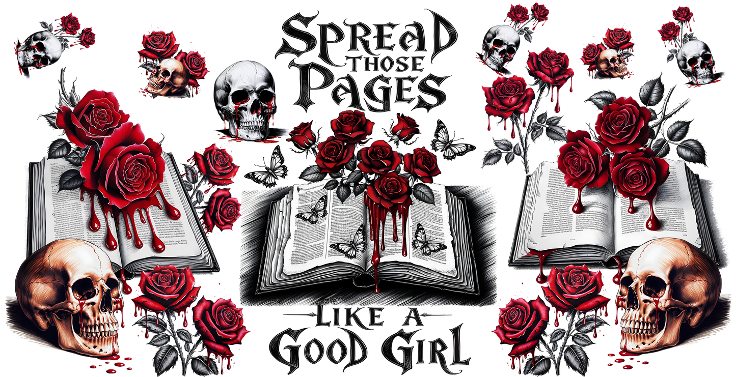 Spread pages 16oz cup wrap