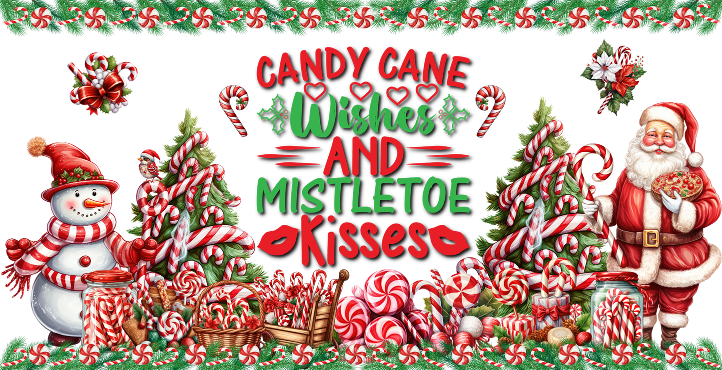 Candy cane wishes 16oz wrap