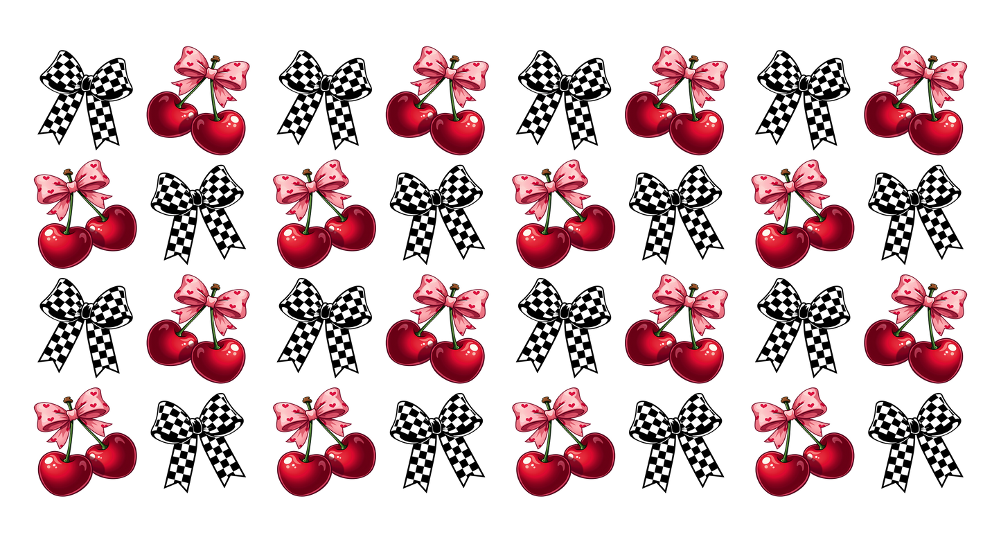 Cherry and bows 16oz uvdtf wrap