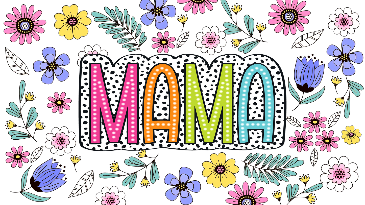 Mama floral 16oz wrap