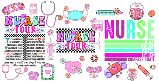 Nurse tour 16 oz cup wrap