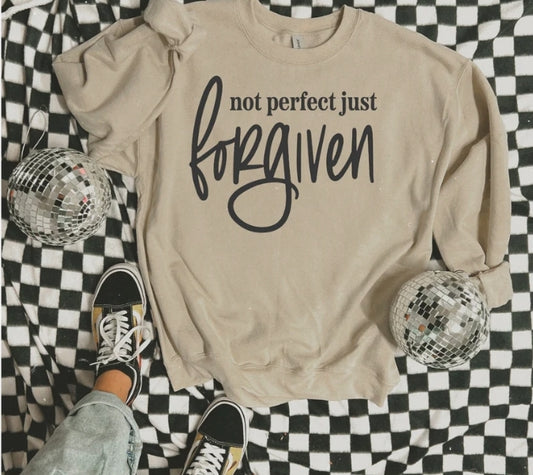 Not perfect just forgiven screenprint transfer