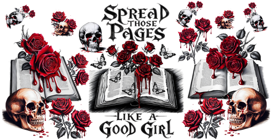 Spread pages 16oz cup wrap