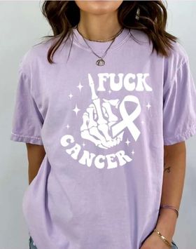 Fuck cancer screen print transfer