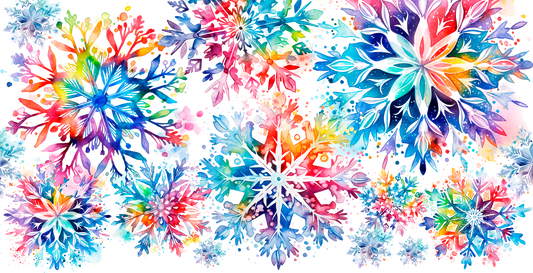 Neon snowflakes 16oz wrap