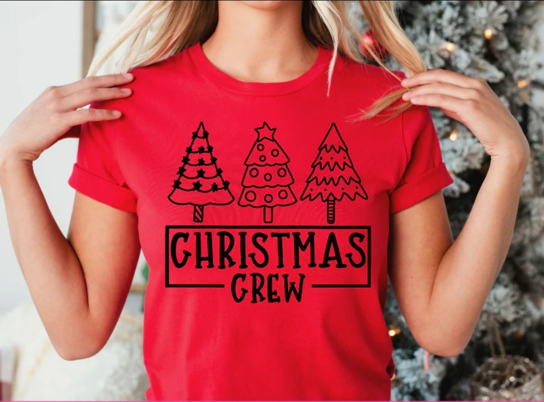 Christmas crew screenprint transfer