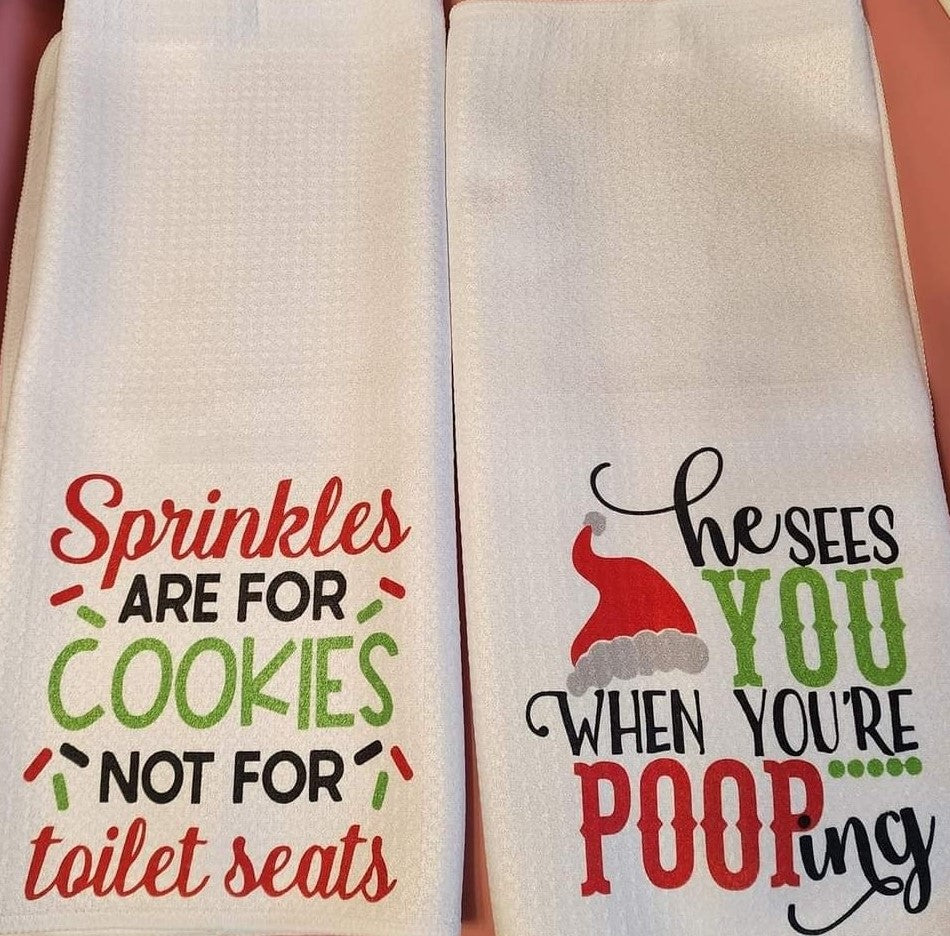 Christmas sublimation kitchen towels